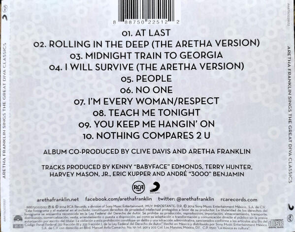 Aretha Franklin - Sings The Great Diva Classics