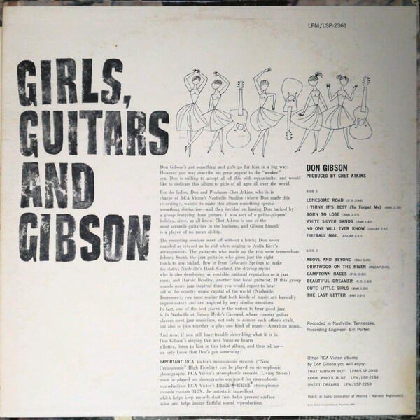 Don Gibson - Girls, Guitars And Gibson