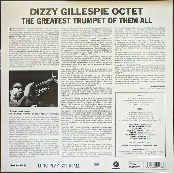 The Dizzy Gillespie Octet - The Greatest Trumpet Of Them All