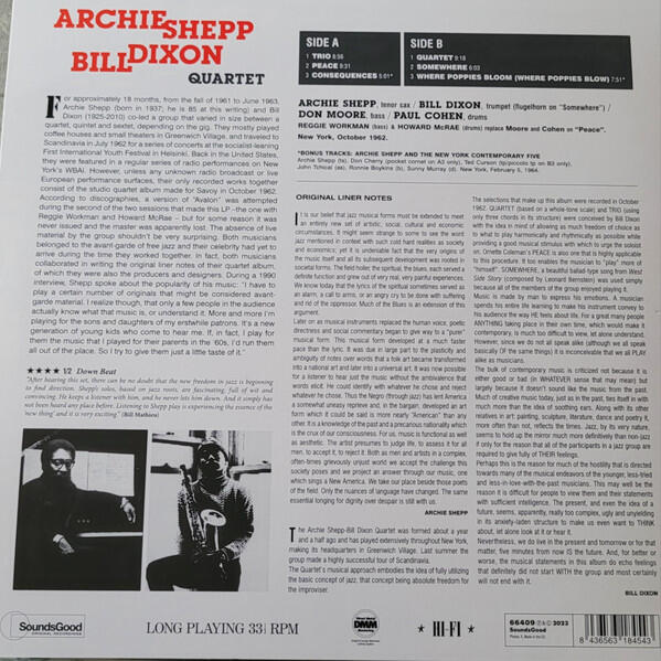 Archie Shepp - Bill Dixon Quartet 