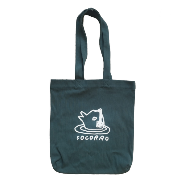 GREEN TOTE BAG / WHITE